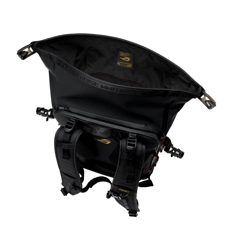 ASUS ROG SLASH Backpack Edition 20 plecak Plecak rolowany Czarny Poliester, Skóra woskowana (Pull Up)