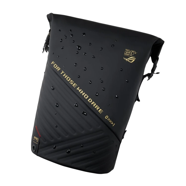 ASUS ROG SLASH Backpack Edition 20 plecak Plecak rolowany Czarny Poliester, Skóra woskowana (Pull Up)