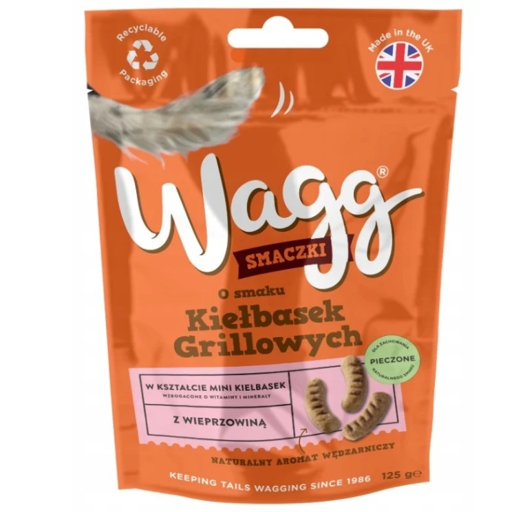 Wagg o smaku kiełbasek grillowych przysmak dla psa 125g