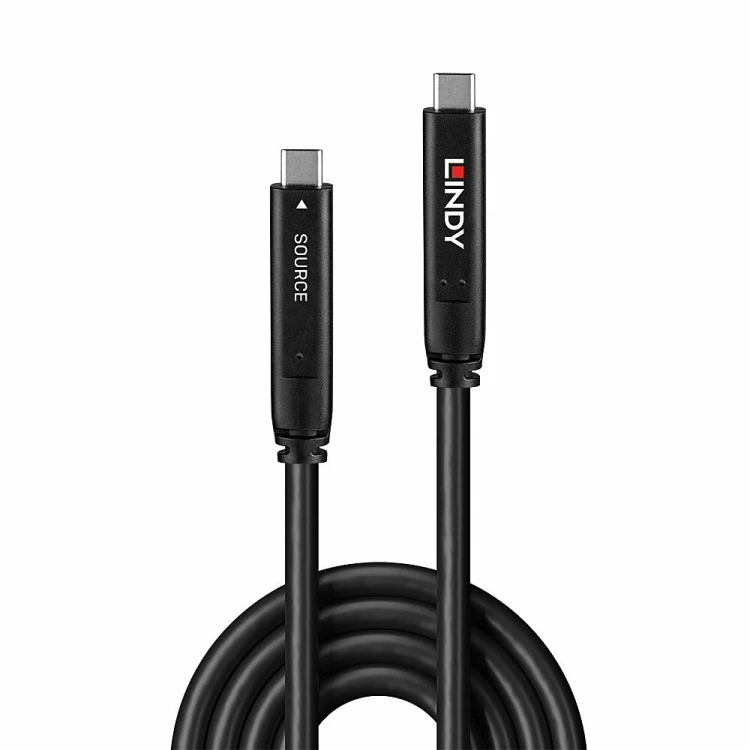 Lindy 43398 kabel USB USB 3.2 Gen 1 (3.1 Gen 1) 10 m USB C 5 Gbit/s 60 W Czarny