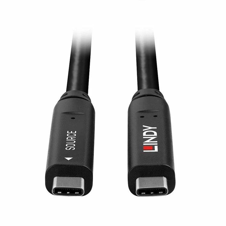 Lindy 43398 kabel USB USB 3.2 Gen 1 (3.1 Gen 1) 10 m USB C 5 Gbit/s 60 W Czarny