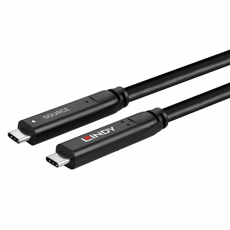 Lindy 43398 kabel USB USB 3.2 Gen 1 (3.1 Gen 1) 10 m USB C 5 Gbit/s 60 W Czarny