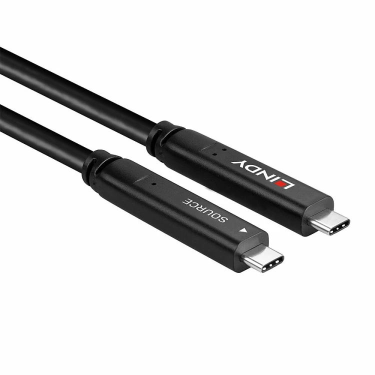 Lindy 43398 kabel USB USB 3.2 Gen 1 (3.1 Gen 1) 10 m USB C 5 Gbit/s 60 W Czarny