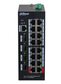 Dahua Technology HS4420-16GT-190 przełącznik sieciowy Zarządzany L2 Gigabit Ethernet (10/100/1000) Obsługa PoE Desktop Czarny
