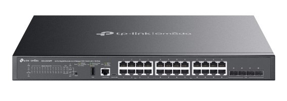 TP-Link SG5428XMPP przełącznik sieciowy Zarządzany L3 Gigabit Ethernet (10/100/1000) Obsługa PoE Czarny
