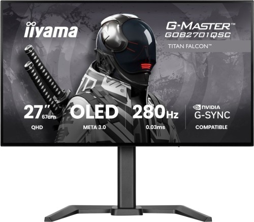 iiyama G-MASTER GOB2701QSC-B1 monitor komputerowy 68,6 cm (27") 2560 x 1440 px 2K Ultra HD OLED Czarny