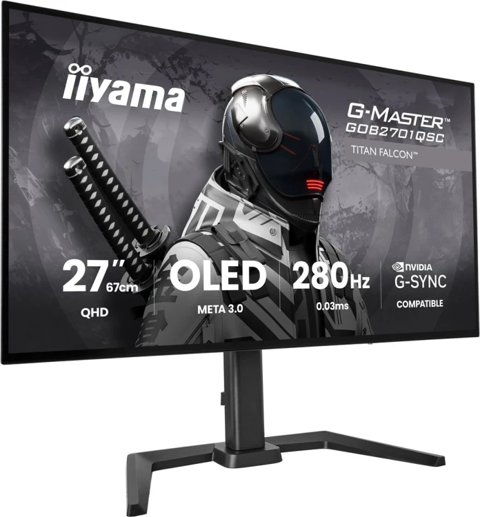 iiyama G-MASTER GOB2701QSC-B1 monitor komputerowy 68,6 cm (27") 2560 x 1440 px 2K Ultra HD OLED Czarny