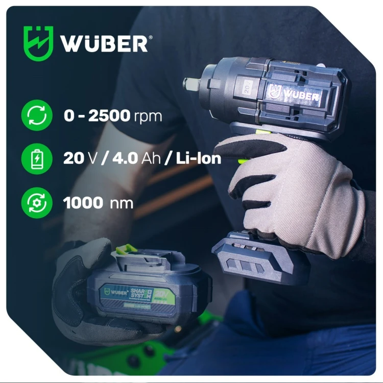 Klucz udarowy bezszczotkowy 20V W04604 WUBER