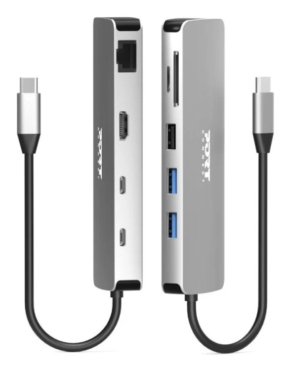 Port Designs 900164 stacja dokująca Przewodowa USB 3.2 Gen 1 (3.1 Gen 1) Type-C Stal nierdzewna