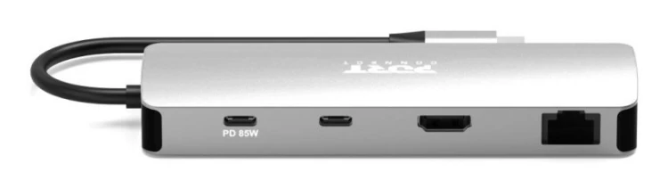 Port Designs 900164 stacja dokująca Przewodowa USB 3.2 Gen 1 (3.1 Gen 1) Type-C Stal nierdzewna