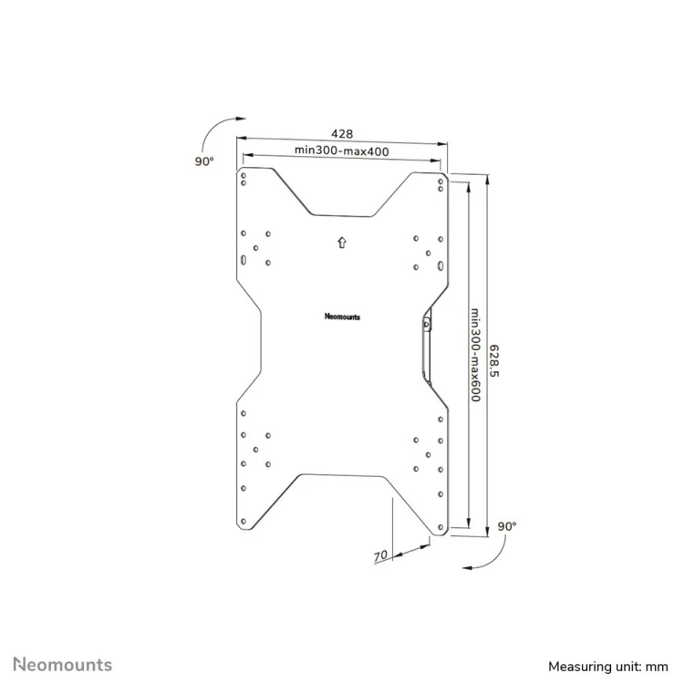 Neomounts WL85-515WH16 uchwyt do telewizorów 190,5 cm (75") Biały