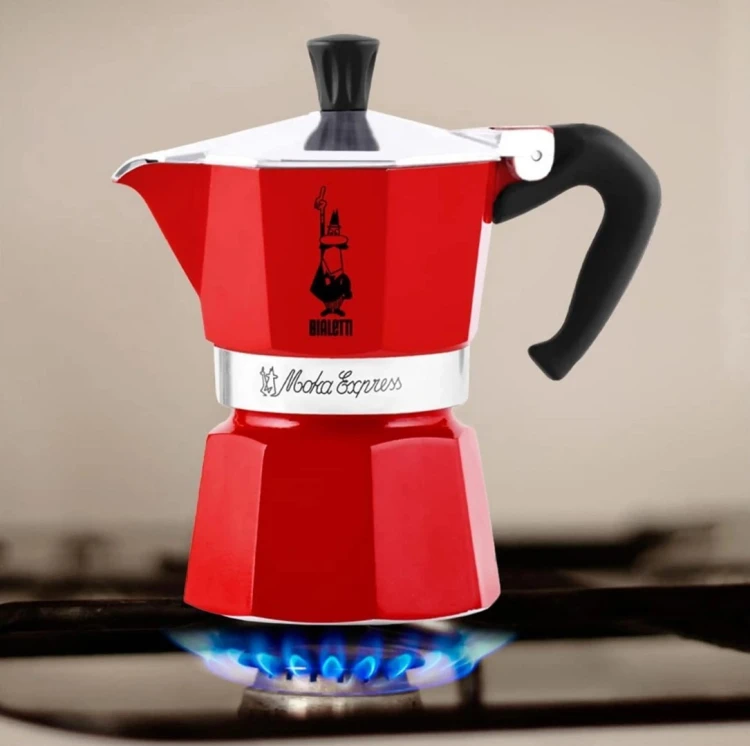 Kawiarka na 3 filiżanki Moka Express 5466 BIALETTI czerwona