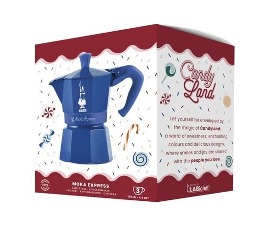 Kawiarka na 3 filiżanki Moka Express 5464 BIALETTI niebieska
