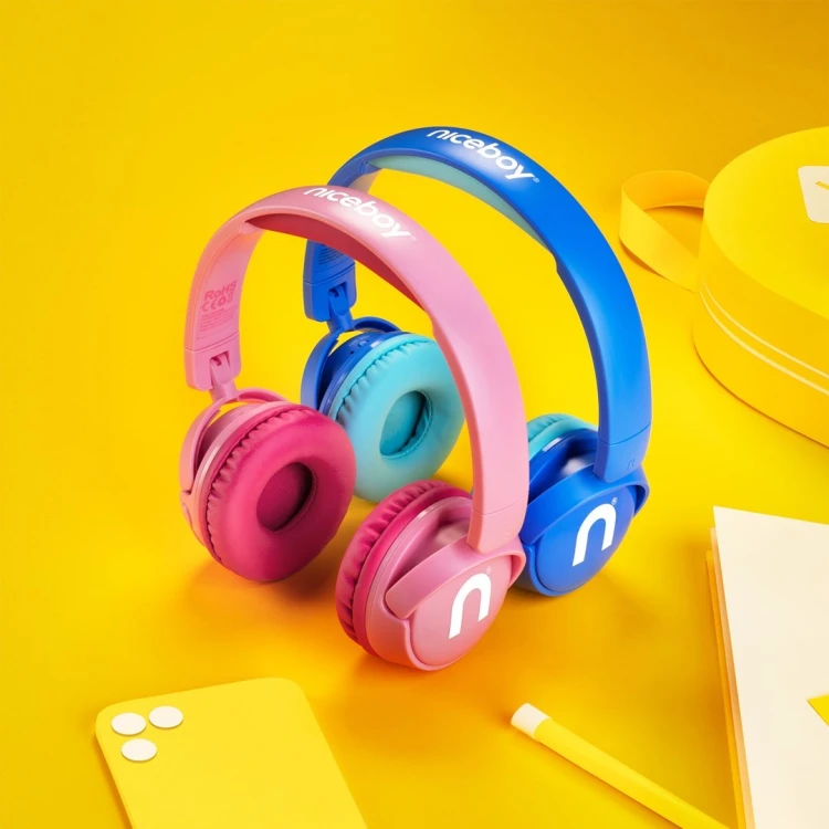 Niceboy HIVE Kiddie Pink Zestaw słuchawkowy Opaska na głowę Połączenia/Muzyka/Sport/Codzienność Różowy