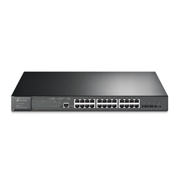 TP-Link JetStream TL-SG3428XMP przełącznik sieciowy Zarządzany L2+ Gigabit Ethernet (10/100/1000) Obsługa PoE 1U Czarny