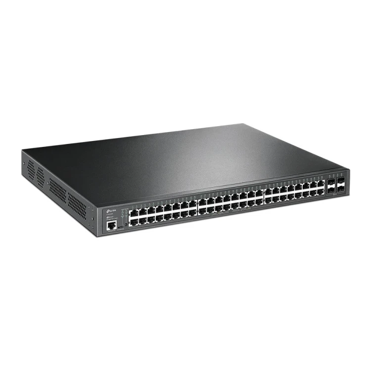 TP-Link JetStream TL-SG3452P przełącznik sieciowy Zarządzany L2/L3 Gigabit Ethernet (10/100/1000) Obsługa PoE 1U Czarny