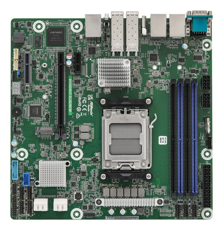 Asrock B650D4U3-2L2Q/BCM płyta główna AMD B650 Express Gniazdo AM5 micro ATX