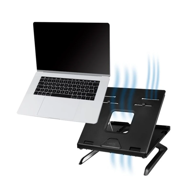 LogiLink AA0133 stojak na laptop Podstawka na notebooka Czarny 40,6 cm (16")