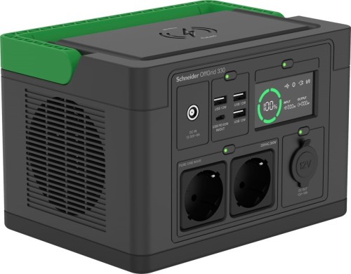 Przenośna elektrownia APC OffGrid 730, 738 Wh litowo-jonowa, LCD, 2 gniazda CEE 7/3 Schuko, Sinewave, 3 USB-A, 2 USB-C, Ładowarka bezprzewodowa