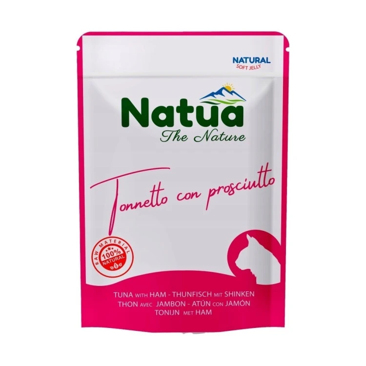 Natua Natural tuńczyk z szynką mokra karma dla kota 70g