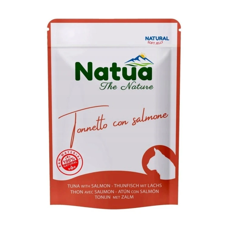 Natua Natural tuńczyk z łososiem mokra karma dla kota 70g