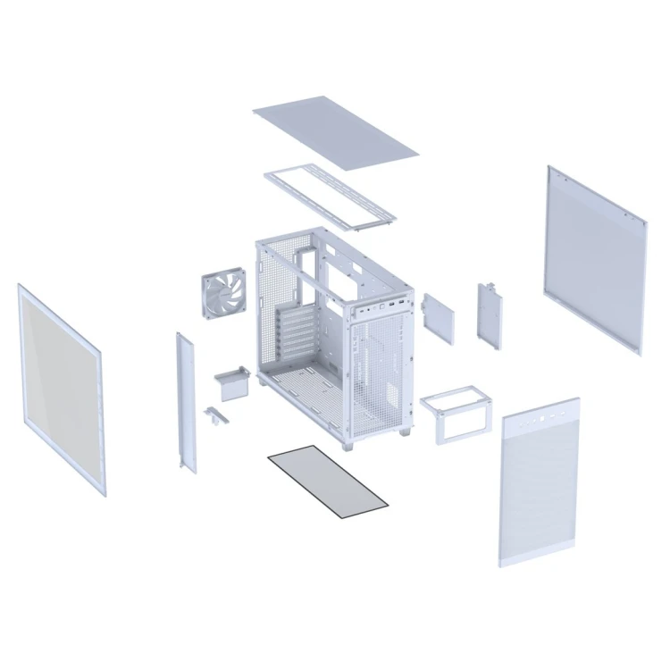 ASUS PRIME AP303 TG White Midi Tower Biały