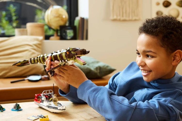 LEGO Jurassic World 76974 - Misja na łodzi i model mozazaura