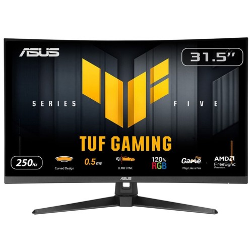 Monitor ASUS TUF Gaming VG32VQM5B, 31.5", FullHD, Fast-VA, Zakrzywiony, FreeSync Premium, 250Hz
