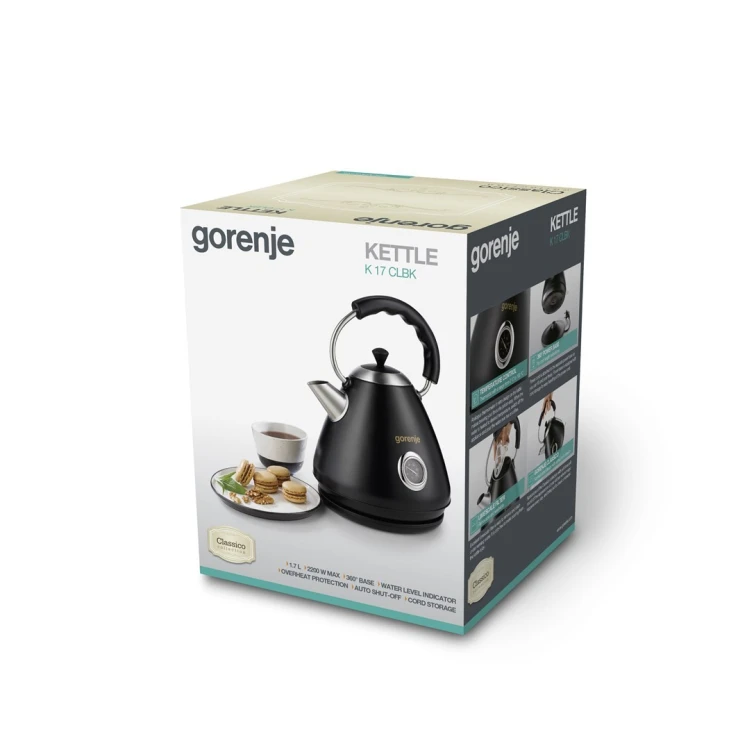 Gorenje K17CLBK czajnik elektryczny 1,7 l 2200 W Czarny