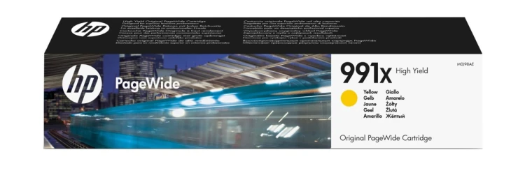 HP Oryginalny żółty wkład atramentowy 991X PageWide o dużej pojemności