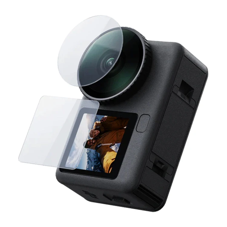 Zestaw szkieł hartowanych  Telesin dla DJI Osmo Action 6 ( 2x Obiektyw + ekran)