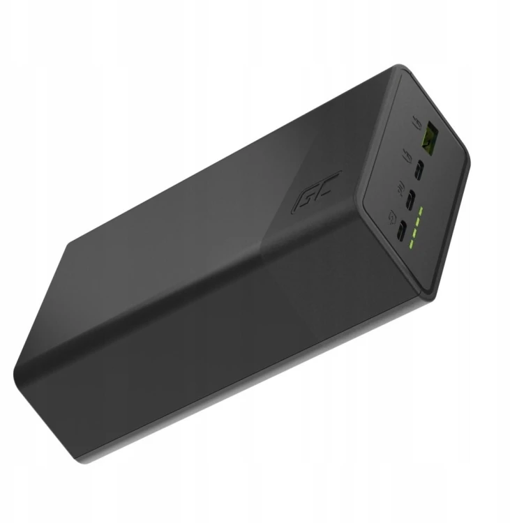 Powerbank Greencell PowerPlay 30 - czarny 30 000mAh, 22,5W, 4 porty