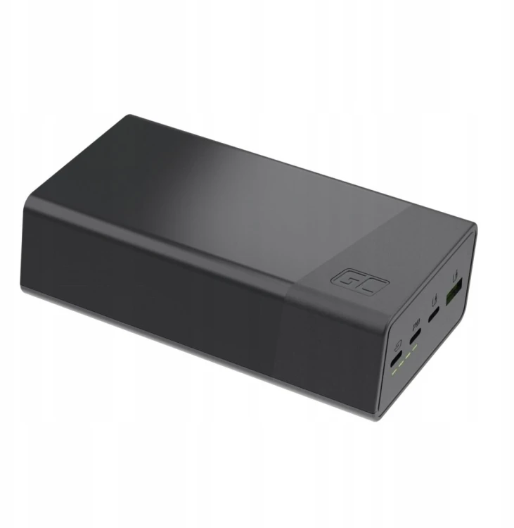 Powerbank Greencell PowerPlay 30 - czarny 30 000mAh, 22,5W, 4 porty