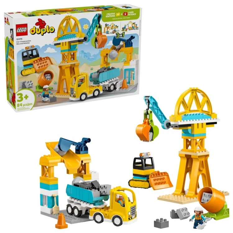 LEGO DUPLO 10476 Plac budowy z pojazdami 3 w 1