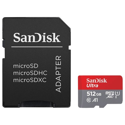 SanDisk Ultra microSD 512GB + SD-adapt.