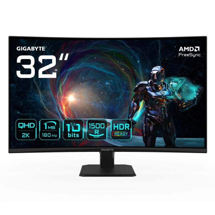 MONITOR GIGABYTE LED 31,5" GS32QCA 80cm 2560x1440px Quad HD Czarny