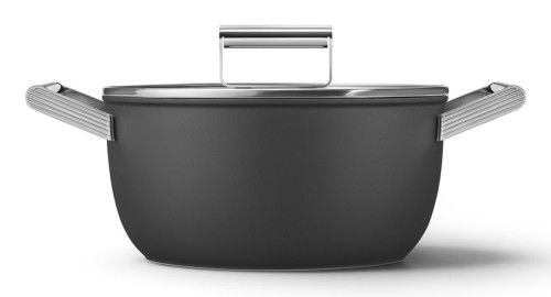 Smeg CSF2412BLM garnek wielofunkcyjny Czarny Aluminium, Stal nierdzewna 5,4 l 24 cm