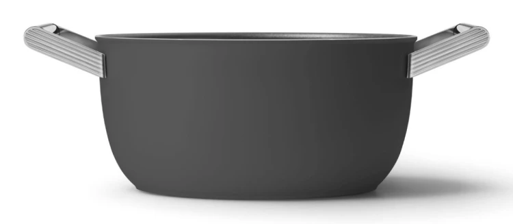 Smeg CSF2412BLM garnek wielofunkcyjny Czarny Aluminium, Stal nierdzewna 5,4 l 24 cm