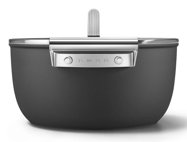Smeg CSF2412BLM garnek wielofunkcyjny Czarny Aluminium, Stal nierdzewna 5,4 l 24 cm