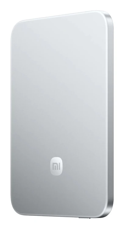 Xiaomi UltraThin Magnetic Power Bank 5000 15W Litowo-jonowa (Li-Ion) 5000 mAh Bezprzewodowe ładowanie Srebrny