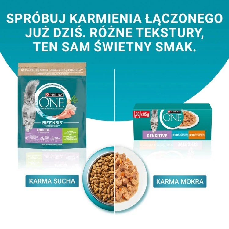 PURINA ONE Sensitive Cat GiGMVChkn&Crt 60x85g