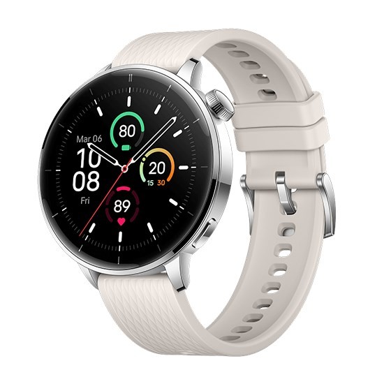 OnePlus Watch 3 43mm 3,35 cm (1.32") AMOLED Cyfrowy 466 x 466 px Ekran dotykowy Srebrny, Tytan Wi-Fi GPS