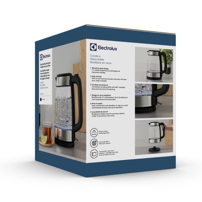 Czajnik elektryczny przezroczysty Electrolux E4GK1-4GB 1,7 L 2200 W