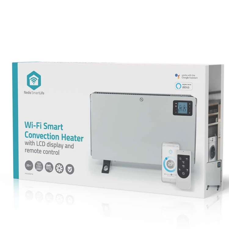 Nedis HTCO50WTW grzejnik Wewnętrzna Biały 2000 W Elektryczny grzejnik konwektorowy