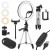 Lampa pierścieniowa 10" LED 12W ze statywem 1,1m Maclean Energy MCE610, samowyzwalacz bluetooth, możliwość zmiany barwy 3200K-5600K oraz jasności 10-1