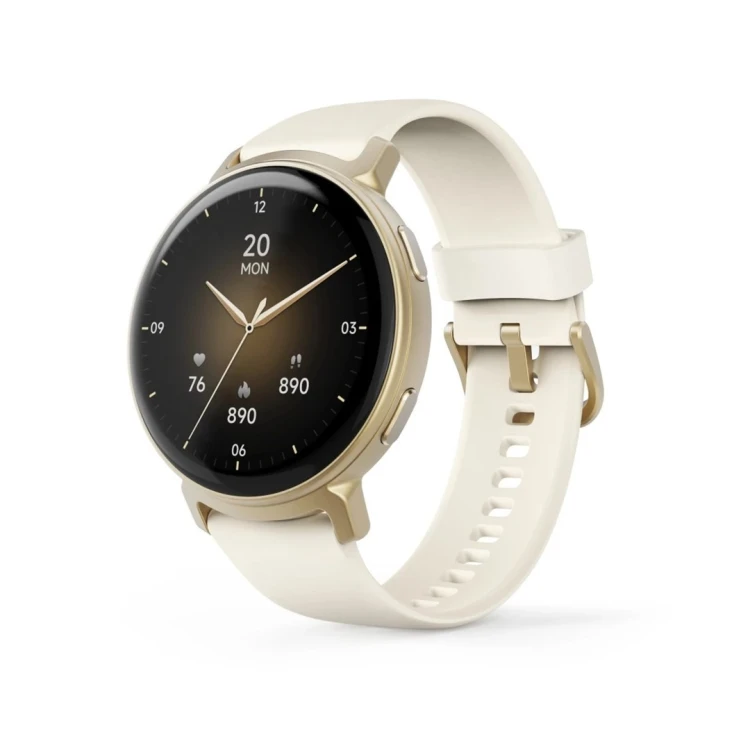 Hama 00178641 smartwatch / zegarek sportowy 3,35 cm (1.32") AMOLED 43 mm Analogowy 466 x 466 px Ekran dotykowy Złoto GPS