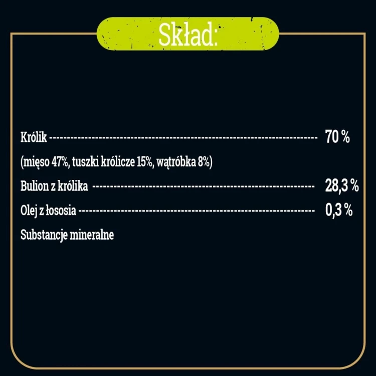 PUPIL PREMIUM GOLD KITTEN Królik karma dla kota 85g