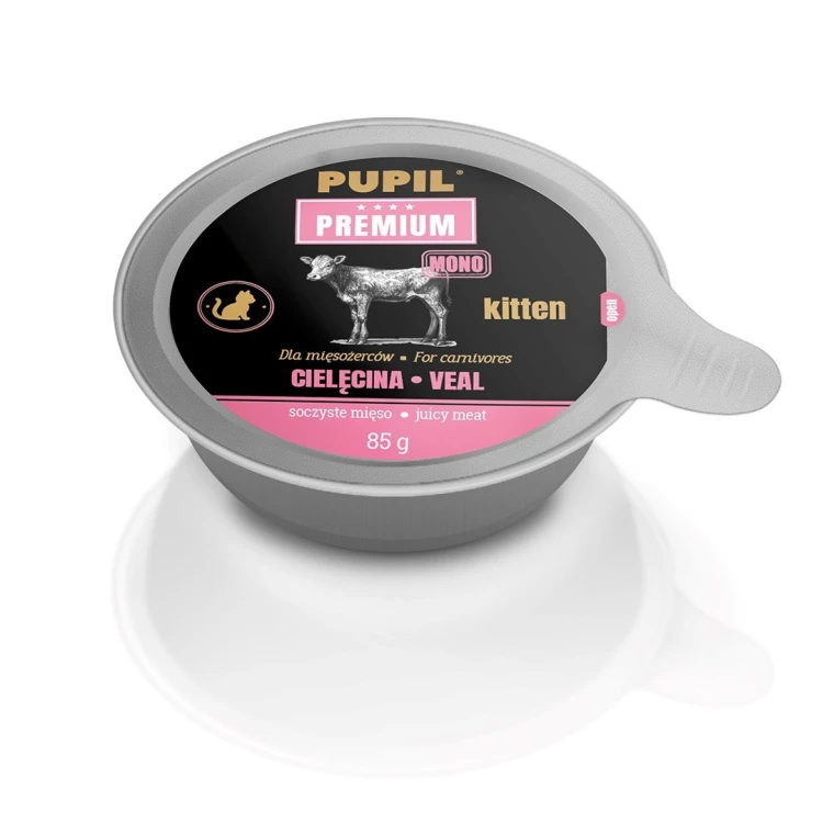 PUPIL PREMIUM GOLD KITTEN Cielęcina karma dla kota 85g