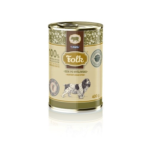 FOLK Dzik po myśliwsku karma dla psa 400g