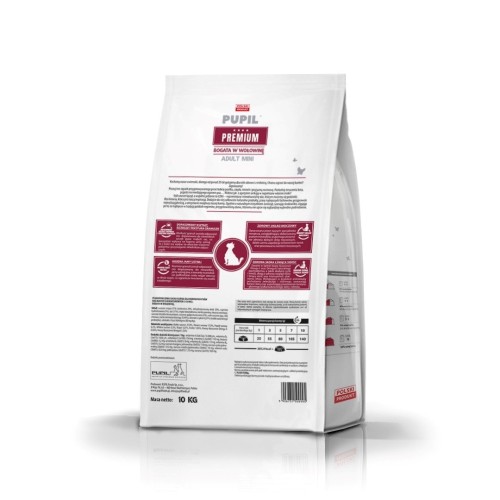 PUPIL PREMIUM MINI bogata w wołowinę karma dla psa 10kg